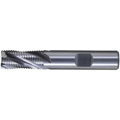 Roughing End Mill: 5/8" Dia, 4 Flute, Fine Pitch, Single End, Solid Carbide