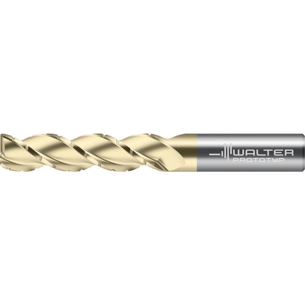 Corner Radius End Mill: 3/4" Dia, 3-1/4" LOC, 0.0150" Radius, 3 Flute, Solid Carbide