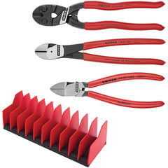 Plier Sets; Plier Type Included: CoBolt High Leverage Compact Bolt Cutter, Diagonal Pliers, High Leverage Diagonal Cutter; Container Type: None; Handle Material: Plastic; Includes: 72 01 160, 74 01 200, 71 01 200, tool holder; Insulated: No; Tether Style