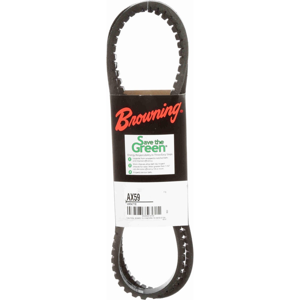 V-Belt: Section AX, 61.2" Outside Length, 1/2" Belt Width