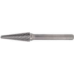 Abrasive Bur: SL-3L6, 3/8" Cut Dia, Cone with Radius End, Double Cut