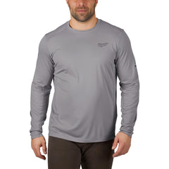 Work Shirt: General Purpose, Long Sleeve, 2X-Large, Polyester, Gray