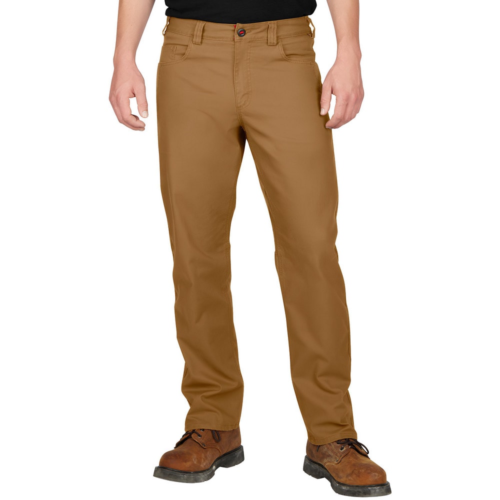 Heavy-Duty, Tear Resistant, Lightweight & Abrasion-Resistant Pants: Size 34X36, Khaki, Cotton, Polyester & Spandex