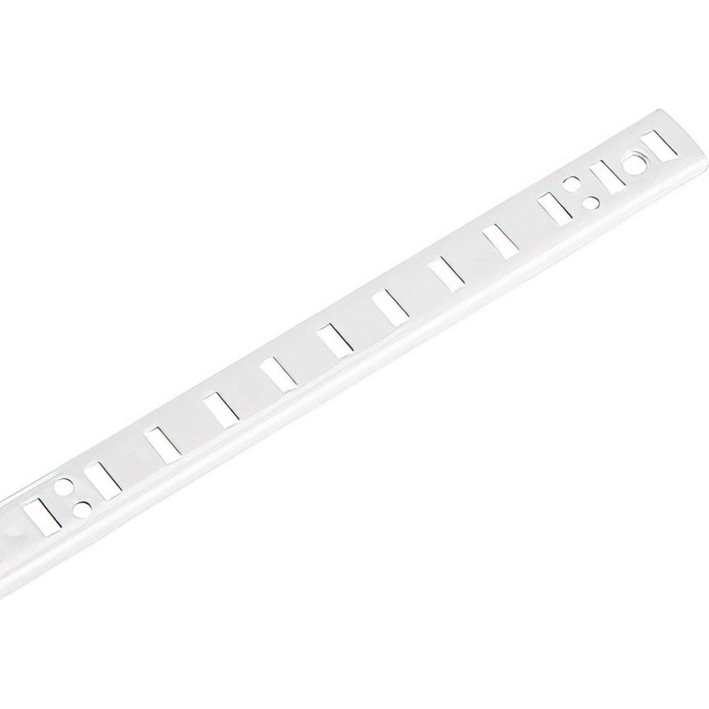 Brackets; Bracket Type: Pilaster Shelf Standard; Mount Type: Screw-On; Length (Inch): 72 in; Bracket Material: Metal; Overall Width: 0.63 in; Finish: White