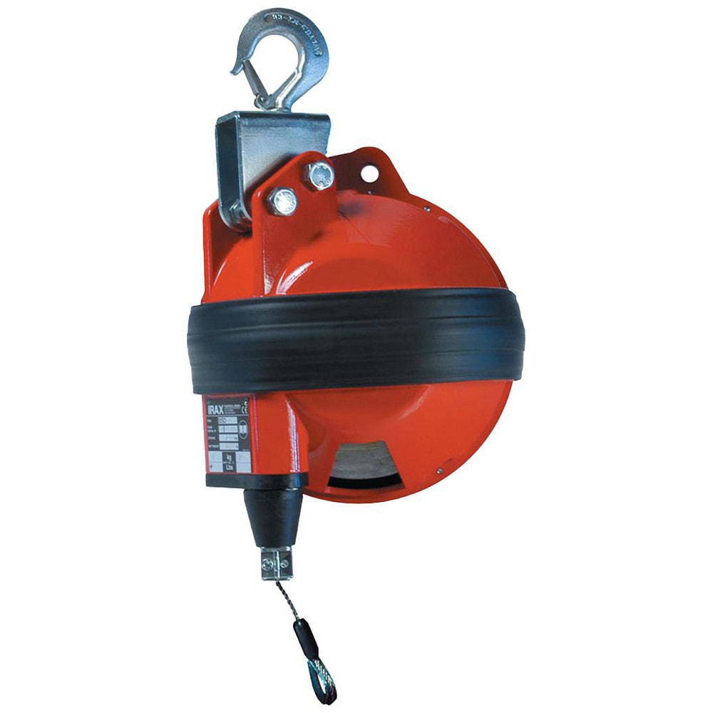 Tool Balancers; Reel Type: Enclosed; Hanger Type: Safety Swivel Hook; Minimum Load Capacity: 286.00; Maximum Load Capacity: 309.00; Cable Length: 8.200; Lockable: Yes; Locking Mechanism: Locking Screw; Tension Adjustment: Yes