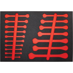 Tool Box Case & Cabinet Inserts; Type: Foam Insert; For Use With: JSCVM-22S; Material Family: Polyethylene; Width (Inch): 16; Depth (Inch): 23; Height (Inch): 1-1/4; Color: Black/Red; Material: Polyethylene