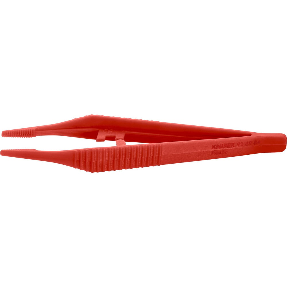 Tweezers; Tweezer Type: Utility; Pattern: Serrated Blunt Tip; Material: Plastic; Tip Type: Blunt; Tip Shape: Pointed; Overall Length (Inch): 5-1/4; Grip Style: Smooth