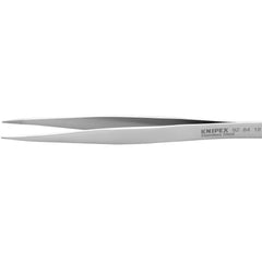 Tweezers; Tweezer Type: Utility; Pattern: Serrated Blunt Tip; Material: Stainless Steel; Tip Type: Blunt; Tip Shape: Pointed; Overall Length (Decimal Inch): 5; Grip Style: Smooth