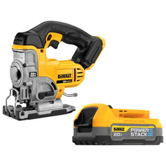 Cordless Jigsaws; Voltage: 20.00; Strokes per Minute: 3000; Stroke Length: 1.00; Maximum Cutting Angle: 45.00; Battery Included: Yes; Battery Chemistry: Lithium-ion; Number Of Batteries: 1; Battery Series: POWERSTACK