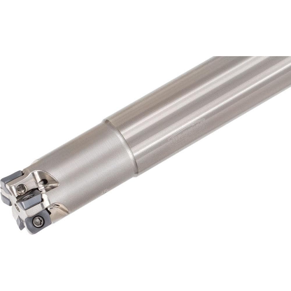 Indexable High-Feed End Mill: 1" Cut Dia, Cylindrical Shank