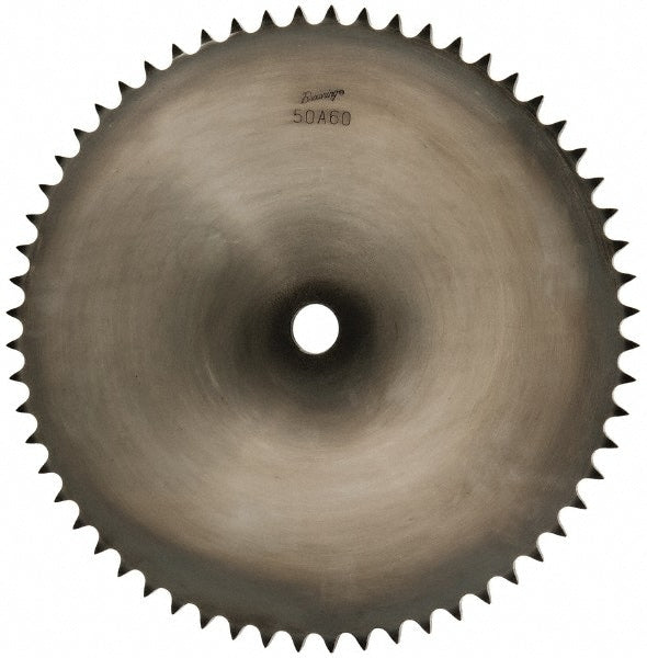 Plate Roller Chain Sprocket: 60 Teeth, 5/8" Pitch, 3/4" Bore Dia