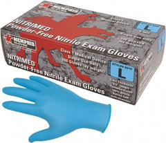 Disposable Gloves: Size Large, 4.5 mil, Nitrile, Medical Grade, Powder-Free