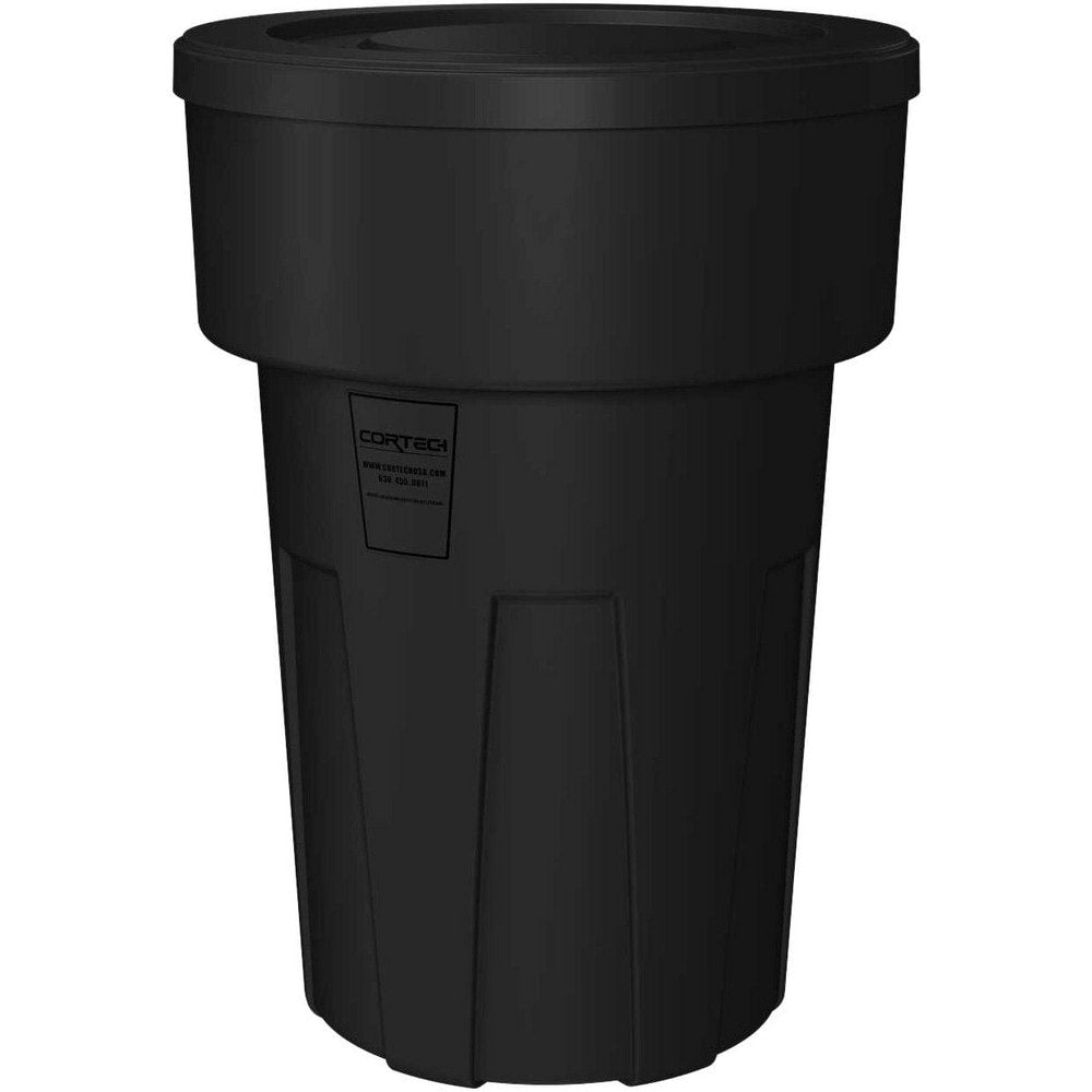 Trash Cans & Recycling Containers; Product Type: Trash Can; Type: Cortech Cobra Trash Can; Container Capacity: 55 Gallons; Container Shape: Round; Lid Type: No Lid; Container Material: Polyethylene; Color: Black; Material: Plastic