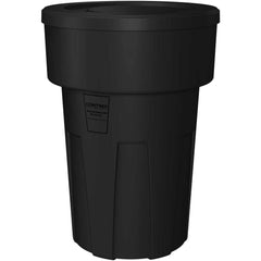 Trash Cans & Recycling Containers; Product Type: Trash Can; Type: Cortech Cobra Trash Can; Container Capacity: 55 Gallons; Container Shape: Round; Lid Type: No Lid; Container Material: Polyethylene; Color: Black; Material: Plastic