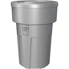 Trash Cans & Recycling Containers; Product Type: Trash Can; Type: Cortech Cobra Trash Can; Container Capacity: 55 Gallons; Container Shape: Round; Lid Type: No Lid; Container Material: Polyethylene; Color: Gray; Material: Plastic