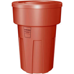 Trash Cans & Recycling Containers; Product Type: Trash Can; Type: Cortech Cobra Trash Can; Container Capacity: 55 Gallons; Container Shape: Round; Lid Type: No Lid; Container Material: Polyethylene; Color: Red; Material: Plastic