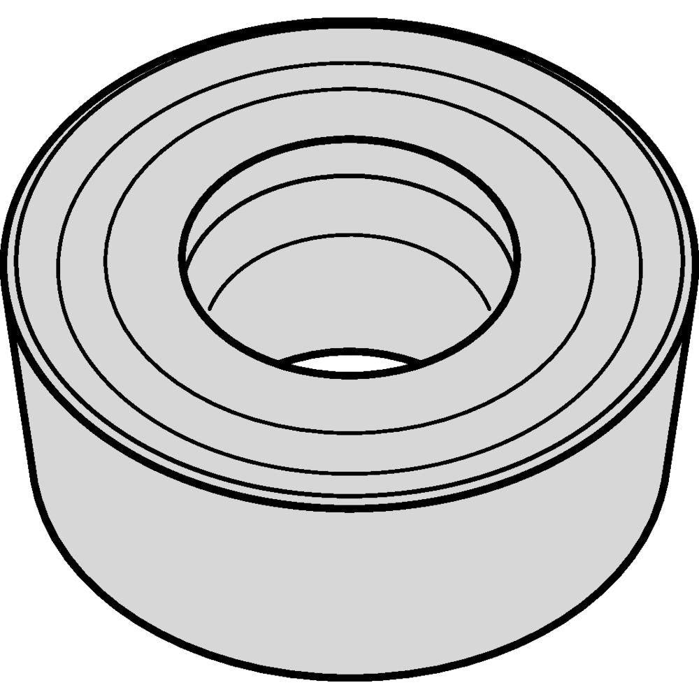 Turning Insert: RCMT10T3M0 KCP25C, Carbide