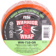 Electrical Tape; Tape Material: Vinyl; Width (Inch): 3/4; Thickness (mil): 7.0000; Color: Orange; Series: General Use; Series Part Number: WW-716-OR; Adhesive Material: PVC