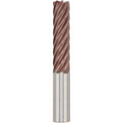 Corner Radius End Mill: 20.00 mm Dia, 80.00 mm LOC, 0.50 mm Radius, 7 Flute, Solid Carbide