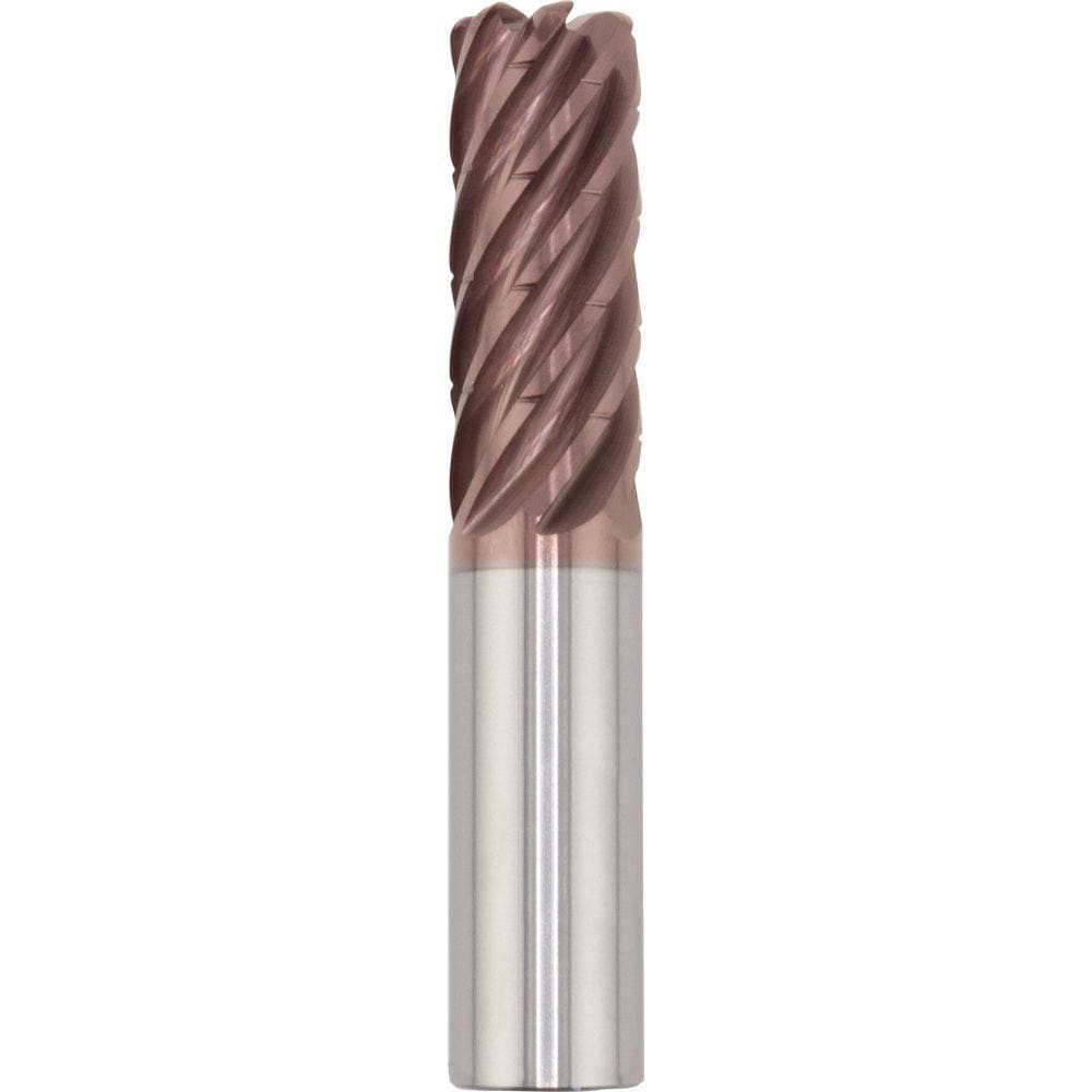 Corner Radius End Mill: 1" Dia, 2-1/2" LOC, 0.0600" Radius, 7 Flute, Solid Carbide