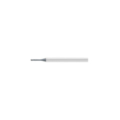 Ball End Mill: 0.60 mm Dia, 0.60 mm LOC, 2 Flute, Solid Carbide
