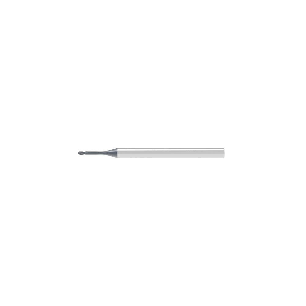 Ball End Mill: 0.30 mm Dia, 0.30 mm LOC, 2 Flute, Solid Carbide