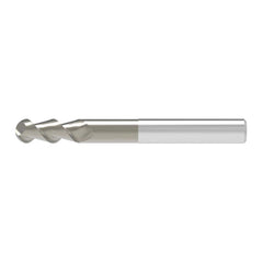 Ball End Mill: 6.00 mm Dia, 16.00 mm LOC, 2 Flute, Solid Carbide