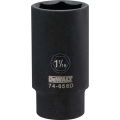 Impact Socket: 1/2" Drive, 1-1/16" Socket, Hex Drive