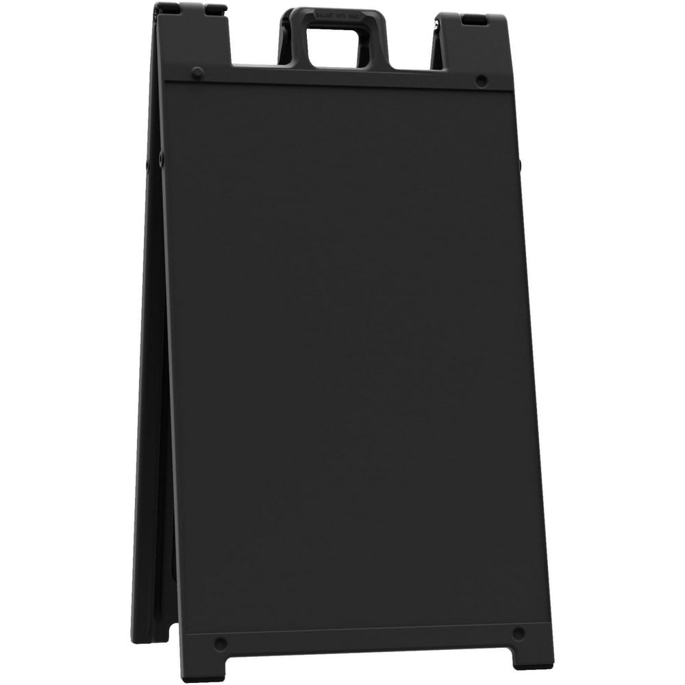 Sign Holders & Frames; Product Type: Sign Frame; Sign Height Compatibility: 36 in; Sign Width Compatibility: 24 in; Sign Holder Height: 45 in; Sign Holder Width: 25; Signs Held: 1; Material: Plastic; Color: Black