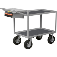 Instrument Utility Cart: 64" Long, 24" Wide, Steel, 1200 lb Capacity, Gray