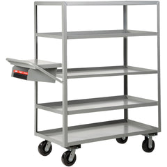 Order Picking Utility Cart: 52" Long, 24" Wide, Steel, 3600 lb Capacity, Gray