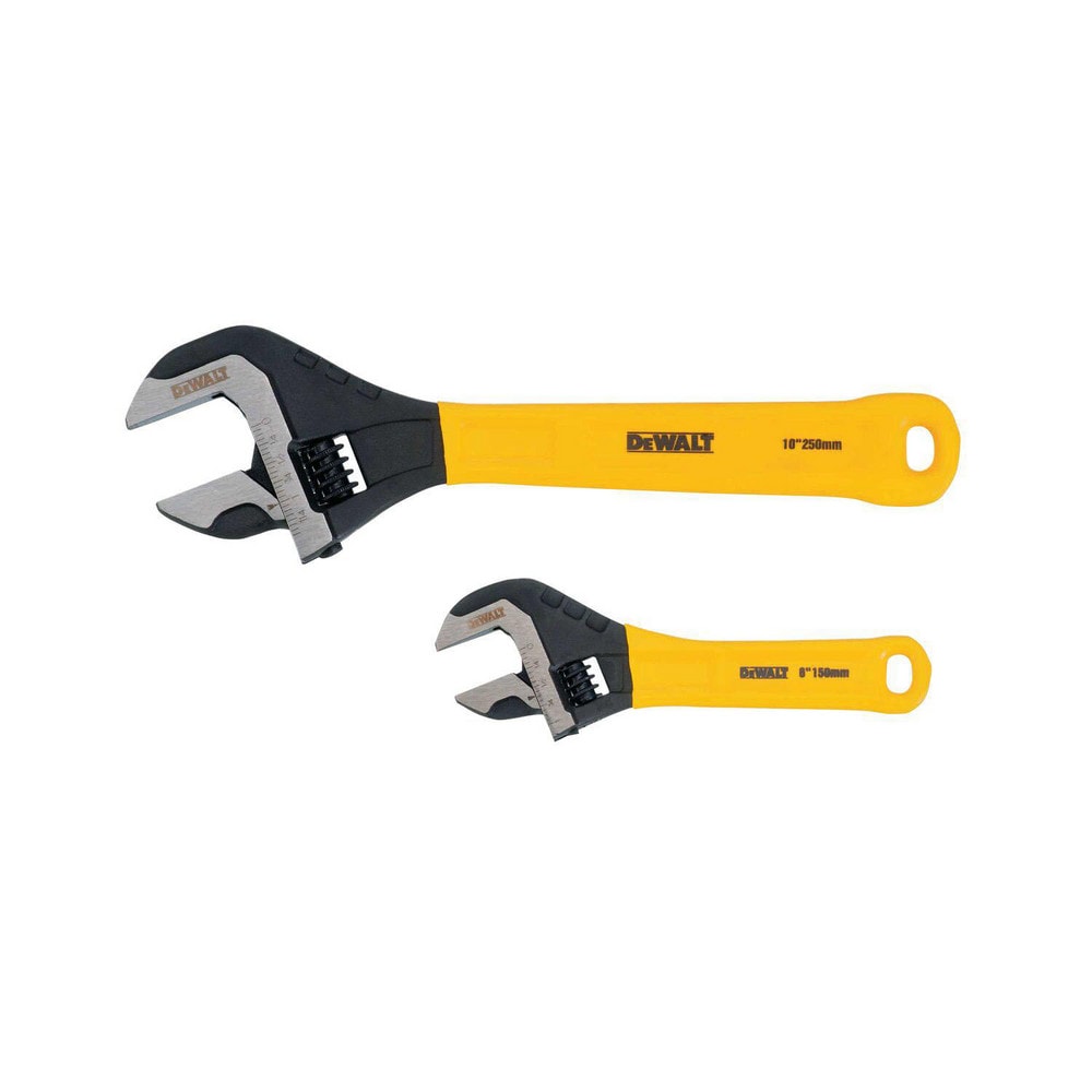 Adjustable Wrench Set: 2 Pc, Inch