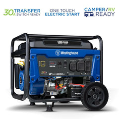 Portable Power Generators; Fuel Type: Gasoline; Starting Method: Electric Start, Recoil; Running Watts: 5.3; Wattage (kW): 6.6; Starting Watts: 6600 W; Run Time Half Load: 11