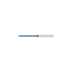Ball End Mill: 0.50 mm Dia, 0.40 mm LOC, 2 Flute, Solid Carbide