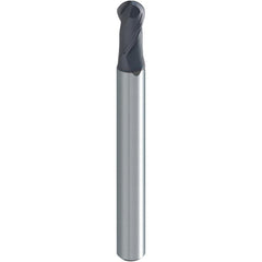 Ball End Mill: 5.00 mm Dia, 12.00 mm LOC, 2 Flute, Solid Carbide