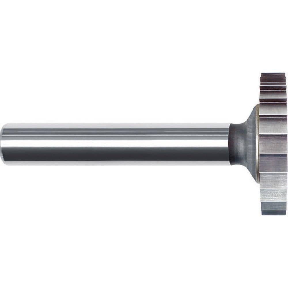 Woodruff Keyseat Cutter: 2-1/4" Cut Dia, 1/16" Cut Width, 3/4" Shank Dia, Straight Tooth