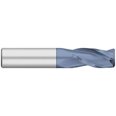 Corner Radius End Mill: 1/8" Dia, 1/2" LOC, 0.0050" Radius, 3 Flute, Solid Carbide