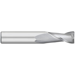 Corner Radius End Mill: 1/4" Dia, 1-1/2" LOC, 0.0100" Radius, 2 Flute, Solid Carbide