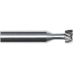 Woodruff Keyseat Cutter: 1/2" Cut Dia, 1/2" Cut Width, 1/2" Shank Dia, Straight Tooth