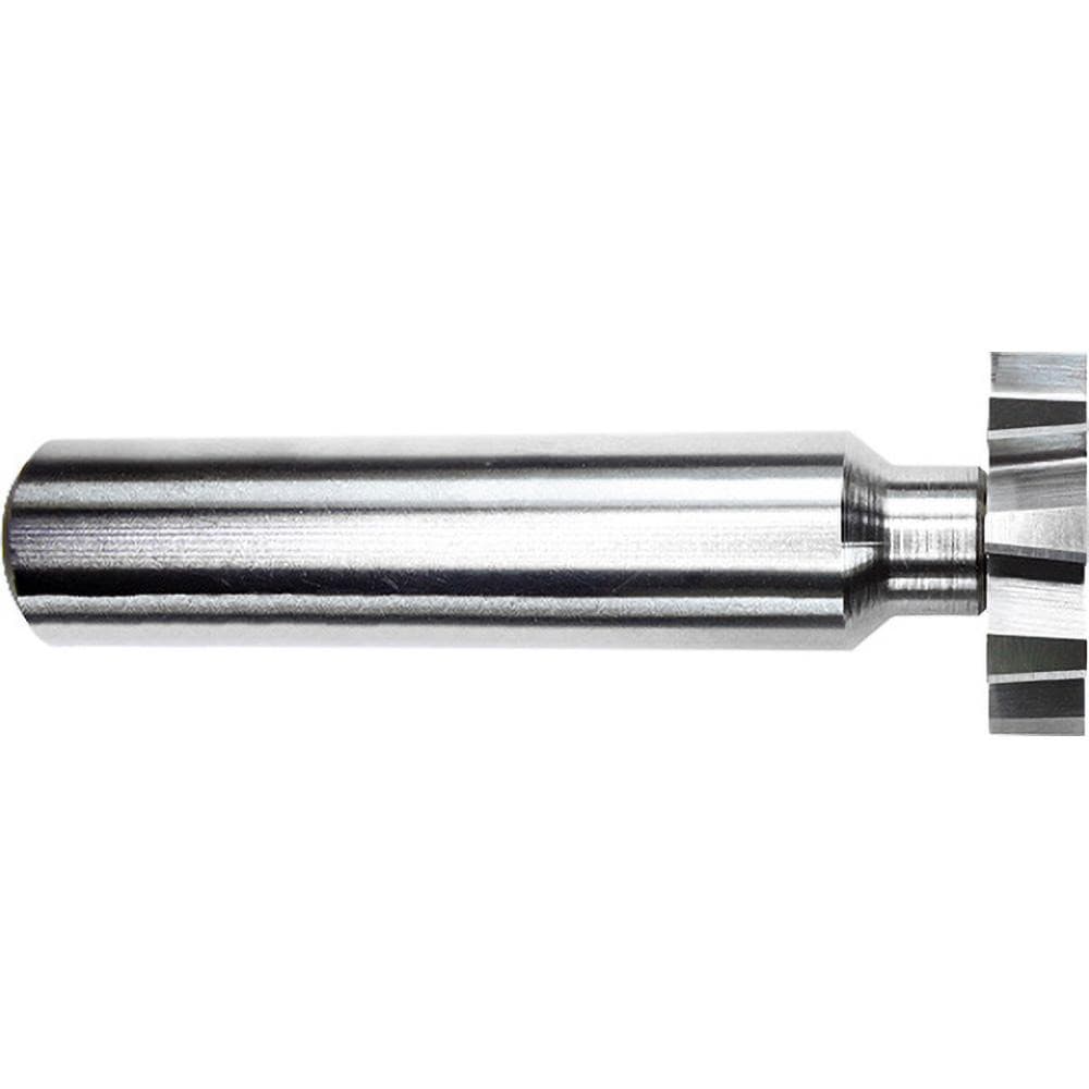 Woodruff Keyseat Cutter: 3/4" Cut Dia, 1/4" Cut Width, 1/2" Shank Dia, Staggered Tooth