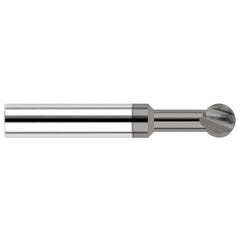 Undercutting End Mills; Mill Diameter (Decimal Inch): 0.3750; Mill Diameter (Inch): 3/8; Length Of Cut (Decimal Inch - 4 Decimals): 0.3200; Overall Length (Inch): 2-1/2; Radius: 0.1875; Number Of Flutes: 4; Neck Length (Decimal Inch): 0.7500; Neck Diamete