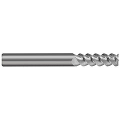 Square End Mill: 3/16" Dia, 3 Flute, Solid Carbide