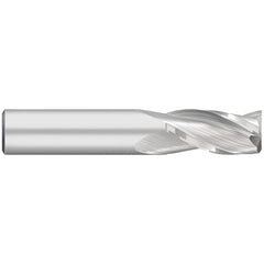 Corner Radius End Mill: 3/16" Dia, 5/8" LOC, 0.50 mm Radius, 3 Flute, Solid Carbide