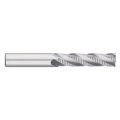 Roughing End Mill: 3/4" Dia, 4 Flute, Single End, Solid Carbide