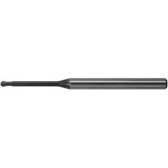 Ball End Mill: 3/32" Dia, 3/32" LOC, 2 Flute, Solid Carbide