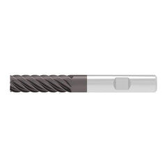 Corner Chamfer End Mill: 8.00 mm Dia, 24.00 mm LOC, 6 Flute, 0.15 mm Chamfer Width, Solid Carbide