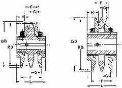 Variable Pitched Sheaves; SheaveType: 5; Belt Section: 3L, 4L, A, 5L, B, 5V; Minimum Open Turns For 3l Belts: 0.0 in; 0.0 mm; Minimum Open Turns For 4l Or A Belts: 0.0 in; 0.0 mm; Minimum Pitch Diameter of Belt Type 3L: 4.5 in; 4.5 mm; Maximum Pitch Diame