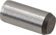 Dowel Pin: 1/4" Dia, 9/16" OAL, Stainless Steel, Grade 416, Passivated Finish