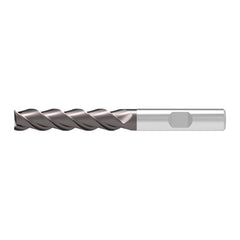 Corner Chamfer End Mill: 8.00 mm Dia, 38.00 mm LOC, 3 Flute, 0.15 mm Chamfer Width, Solid Carbide