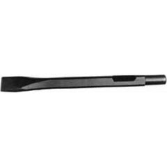 Hammer & Chipper Replacement Chisel: Flat, 1" Head Width, 9" OAL, 5/8" Shank Dia